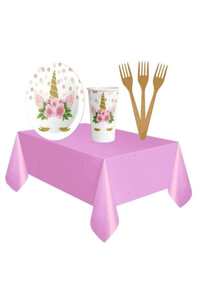 CANSIN Unicorn Birthday Set for 8 People