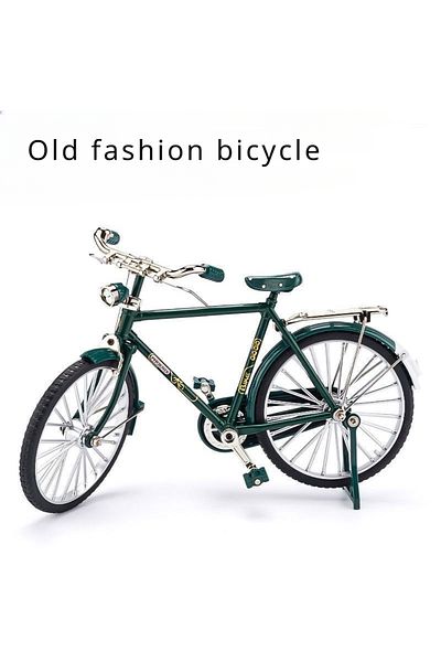 Choice Green Mini Bike Model Alloy Bicycle Metal Bike Sliding Assembled Version Simulation Collection Gifts