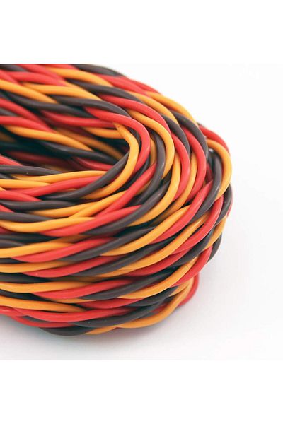 Choice 22awg JRT 5M 5M 16 feet 22AWG 26awg 30/60 Core 3 way Twist Servo Extension Cable JR Futaba Twisted