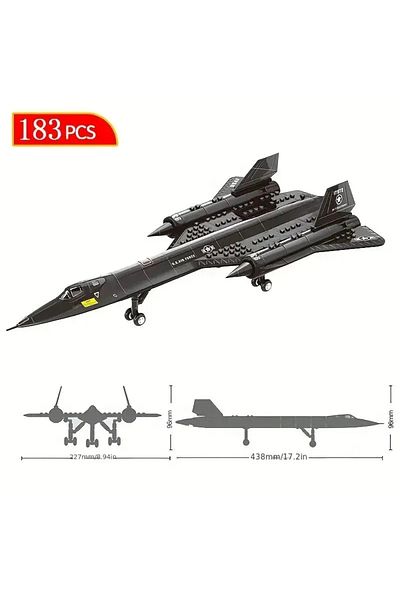 Choice No Box 183pcs/set New Blackbird Reconnaissance Airplane Model,fighter Assembling Building Block Toy,