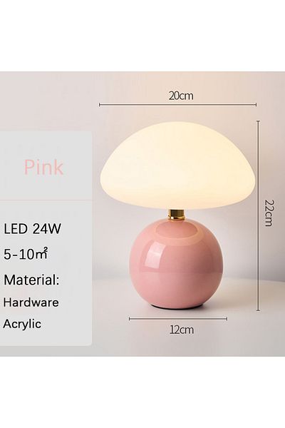 Choice Pink-d12cm Wh A Pink/orange/red/white/beige Usb Socket Decorative Table Lamp For Room Light Decorati