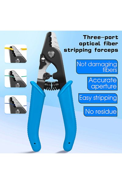 Choice VCFS-33 Three-port Fiber Optical Stripper/ Pliers/ Wire strippers FTTH Tools Optical Fiber Stripp...