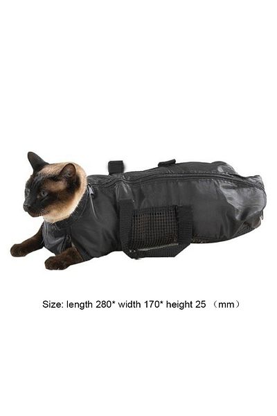 Choice Black Cat Bath Bag Mesh Cat Grooming Bathing Bag Oxford Cloth Pet Washing Bags For Pet Nail Trimming