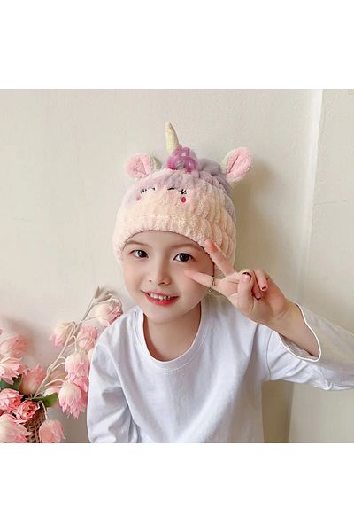 Choice Unicorn Cute Animal Hair Dry Hat Towel Quick Dry Shower Cap Strong Absorbing Drying Soft Cartoon Duc