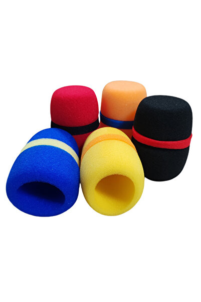 Choice 5 colors (random) 5pcs Microphone Foam Cover Mic Windscreen Sponge Noise Reduction For Most Mic