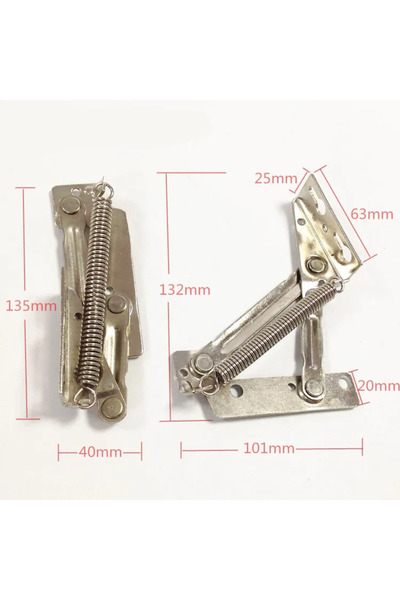 Choice مفصلات زنبركية قابلة للطي لسرير أريكة (قطعتان) 10 كجم، زاوية 80 درجة، لرفع باب الخزانة، دعامة علوية.