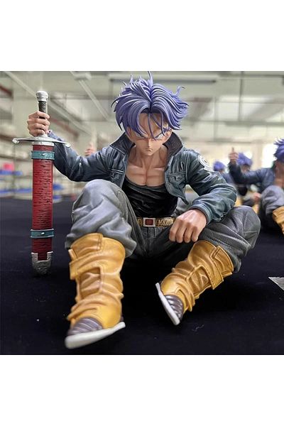 Choice Trunks Gk Dragon Ball Trunks Action Figure Statue 10cm Pvc Ornaments Anime Super Saiyan Sitting Posi