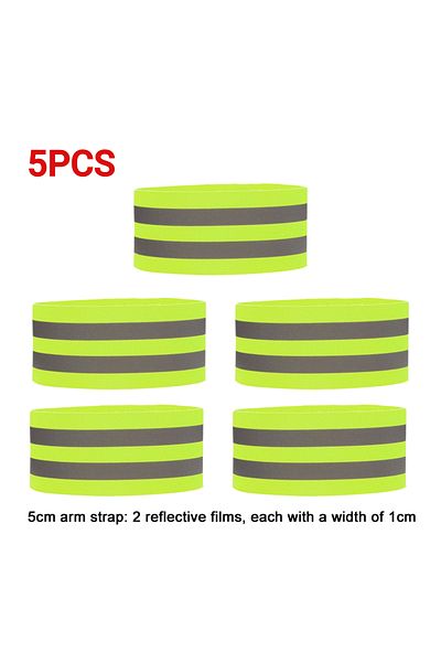 ANENG 1-5PC Reflective Bands Elastic Armband Wristband Ankle Leg Straps Safety Reflector Tape Straps fo...
