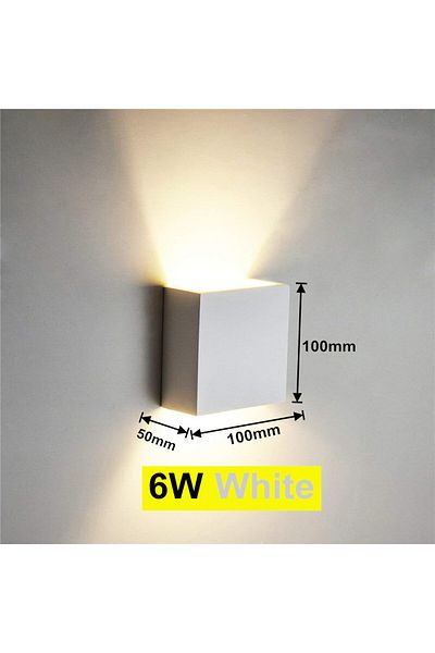 Choice Warm White 3000k White Body Indoor Led Wall Lamp Aluminium Cube Style Wall Light For Bedroom Living