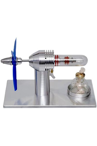 Choice White K666 fan model Stirling Engine Generator Model Steam Physics Popular Science Scientific Resear