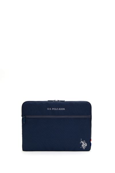 U.S. Polo Assn. حقيبة كمبيوتر محمول باللون الأزرق الداكن 50298706 -vr046