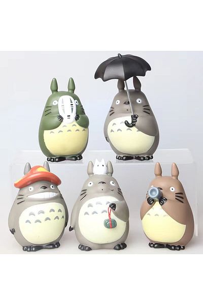 Choice 5pcs Anime Miyazaki Hayao Series Totoro Figure Mini Statue Cute Toys Room Ornaments Pvc Figures T...