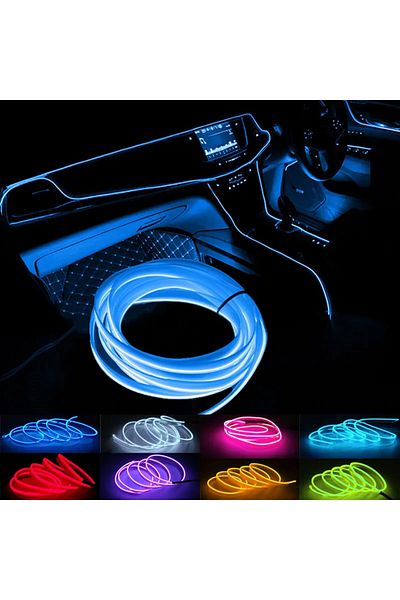Choice 5M EL Wiring Neon Strip with USB LED Car Interior Decoration Light DIY Flexible Ambient Light Car...
