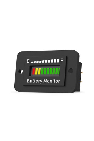 Choice Black Voltage Battery Meter Led Indicator 12v 24v 36v 48v 60v 72v Battery Monitor Gauge For Golf Car
