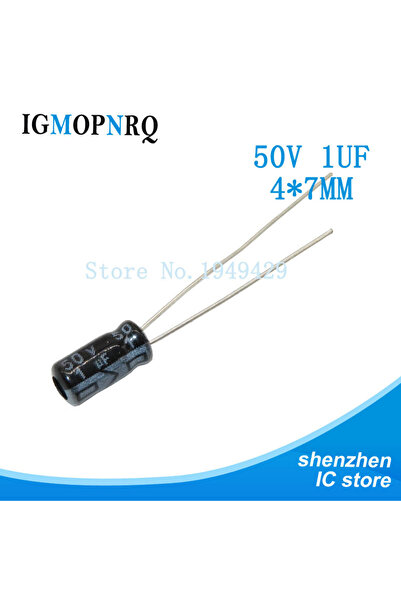 Choice 50PCS/LOT 1uF 50V 4x7mm Aluminum electrolytic capacitor 50v 1uf 4*7 El...