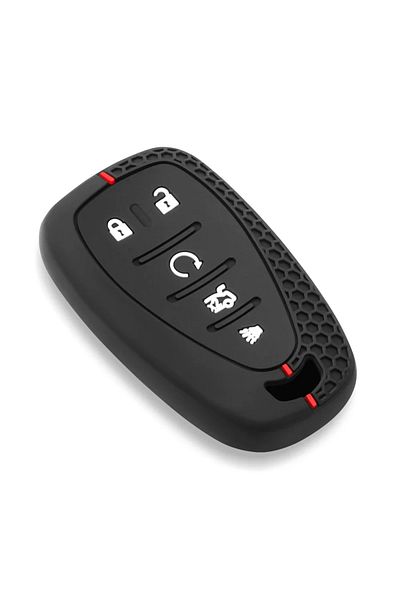 Choice Red 5 Button Silicone Car Key Case Cover For Chevy Chevrolet 2017 2018 2019 2020 2021 Chevy Malibu C