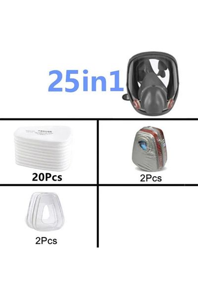 Choice 25 in 1 Set Anti-Fog 6800 Gas Mask Industrial Painting Spraying Respirator Safety Work Filter Dust P