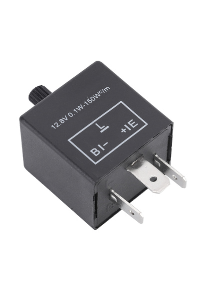 Choice مرحل إشارة الانعطاف LED للسيارة أسود 1 قطعة 3 سنون للتحكم في معدل الوم...