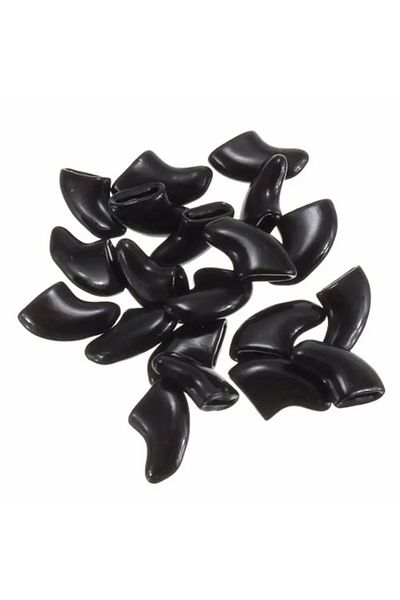 Choice1 M Black Lovely 20pcs Silicone Soft Cat Nail Caps Cat Nail Covers Pet Claw Paws Caps Adhesive Glue An