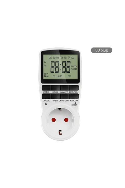 Choice Kt024eu Electronic Digital Timer Kitchen Timer Socket Outlet 230v 110v 12/24 Hour Cyclic Outlet Prog
