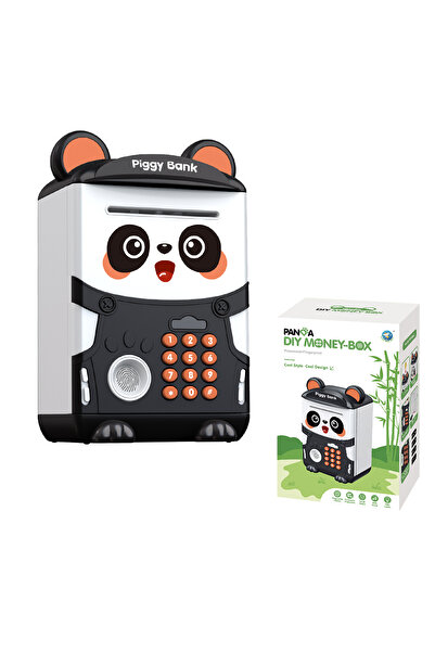 Choice black Panda Piggy Bank, Fingerprint Password Unlocking Automatic Induc...