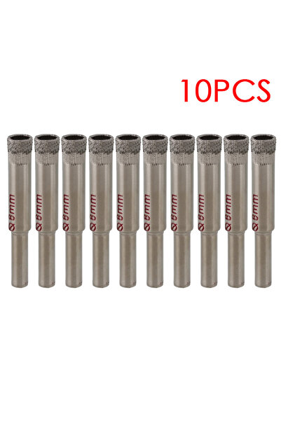 Choice Silver 10pcs/Set 8mm Diamond Coated Drill Accessories Bits Hole Saw Glass Granite Cutter Opener Bits