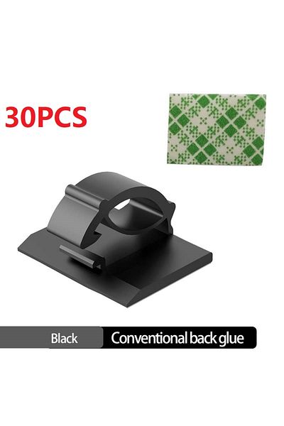 Choice 30 قطعة من مشابك منظم الكابلات وحامل الأسلاك لسطح المكتب ومحطة العمل ومدير الأسلاك وشحن USB وخط البيانات...