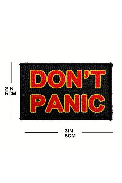 Choice Red Don't Panic Patch With Hook And Loop Backing, Fabric Applique For Clothing And Accessories, Han