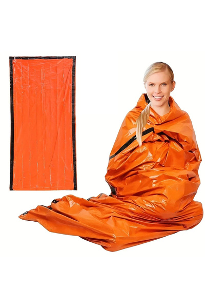 Choice Orange Portable Waterproof Emergency Survival Sleeping Bag Outdoor Edc Camping Gear Thermal Sack Fir