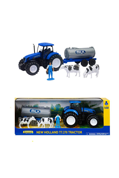 scntoys Oyuncak Traktör New Holland T7.270 Traktör Çiftlik Oyun Seti Traktör Süt Tankı Çiftlik Oyuncakları