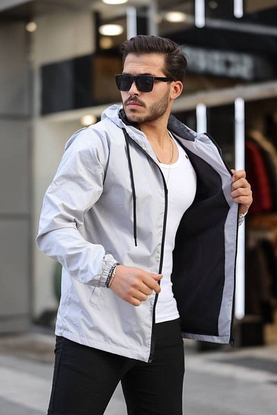 YUNED Hooded Raincoat with Zipper