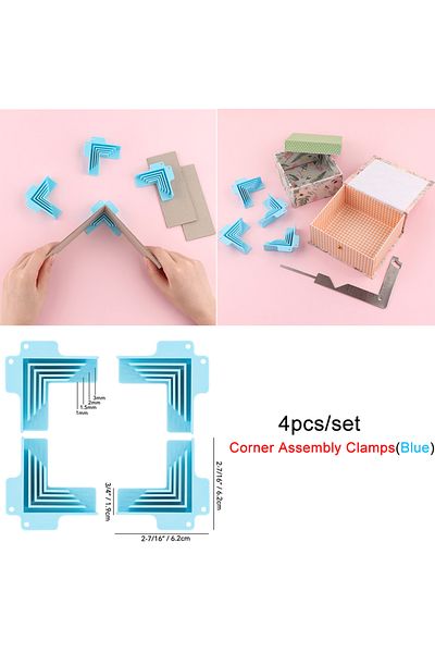 Choice 4pcs Blue Corner 2-4pcs/set Creative Corner/divider Assembly Clamps 1/1.5/2/3mm Wide Corner Guides F