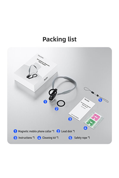 Arealer حامل هاتف للرقبة من TELESIN مع حامل هاتف مغناطيسي سريع الفك وزوايا مت...