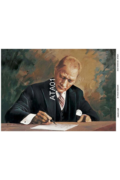 LİNEART Lineart Atatürk Deseni Pirinç Dekopaj Kağıdı No:ata01- 29x42cm