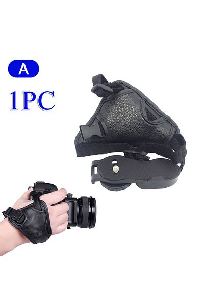 ALLOYSEED A 1pcs Professional Soft Pu Leather Hand Grip Holder Wrist Strap With A Screw Hole Straps For Canon/