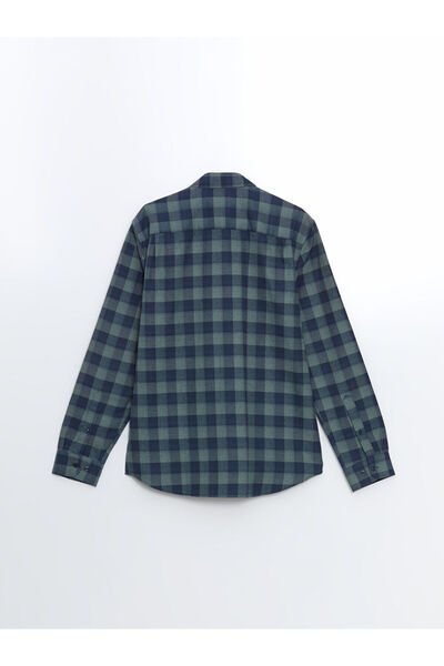 LC Waikiki Ανδρικό πουκάμισο κανονικής εφαρμογής μακρυμάνικο καρό Gabardine