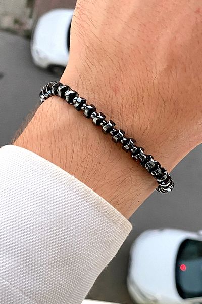 TAKIPORT Luxury Colorfast Men's Steel Bracelet