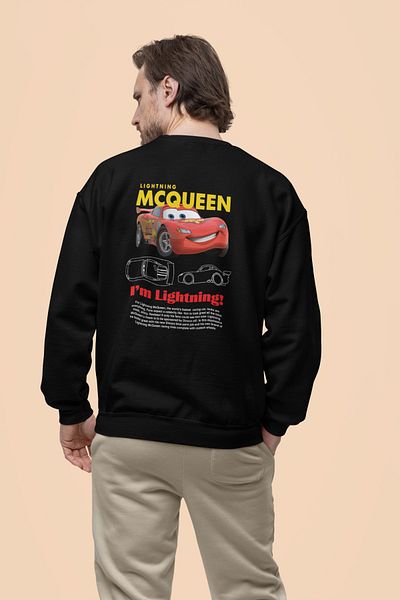 Pear Wear Men's Mcqueen Printed Oversize Sweatshirt - 3 Thread, Fleece, 24cm X 34cm Print Size