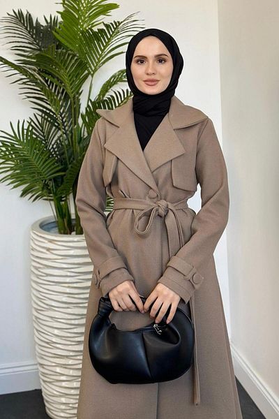 MERVEN AKYÜZ Παλτό Lucky Mink Cashmere - Φόδρα