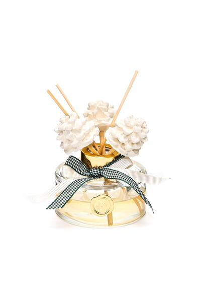 Missi Yılbaşı 150 ml Seramik Kozalak Taşlı Bambu Çubuklu Apple&Cinnamon Oda K...