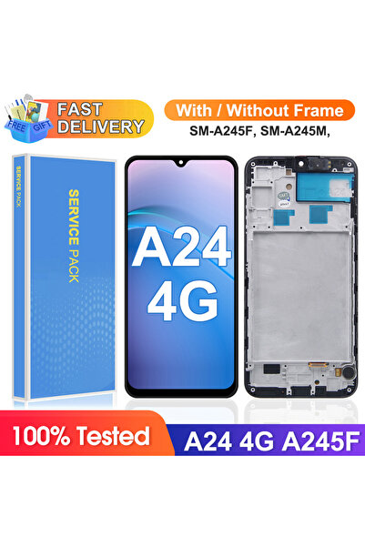 Choice1 شاشة TFT سوداء بإطار A24 4G، متوافقة مع A24 4G وA245F وA245F/DS، شاشة...