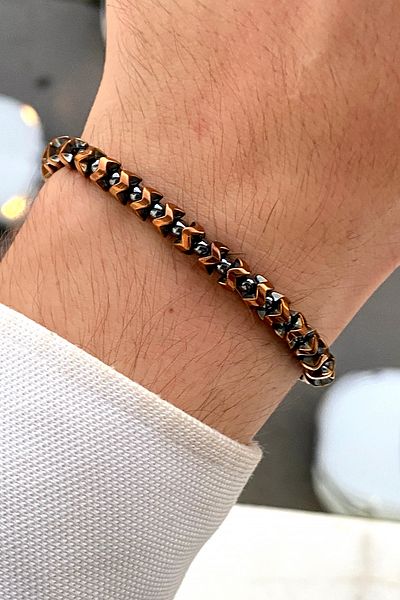 TAKIPORT Luxury Colorfast Men's Steel Bracelet