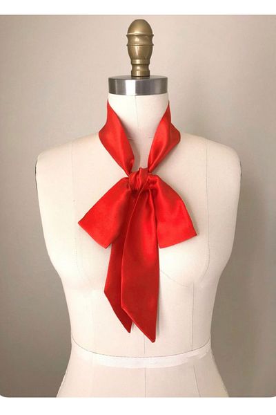quella atelier Satin Scarf Neck Shawl Bow Scarf May 19