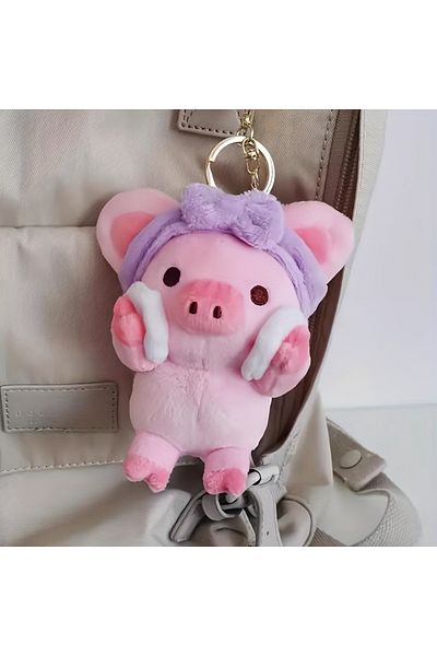 Choice Cute Cartoon Face Wash Pig Plush Toys Soft Plush Doll Toy Car Bag Pendant Key Chain Stuffed Anima...