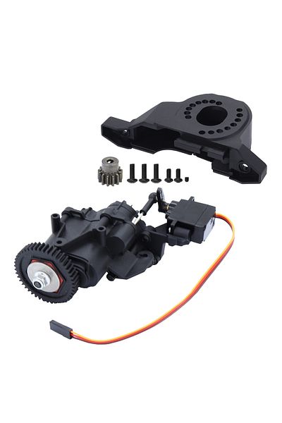 Choice Black Dual Speed Gearbox With Servo And Transmission Internal Gears For 1/10 Rc Crawler Trx4 Trx6 Up