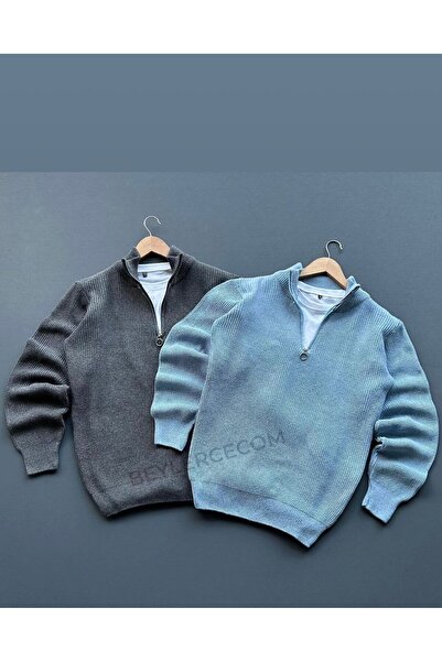 AHTAPOTMODA Pachet de 2 tricotaj cu jumătate de fermoar Pulover Thessaloniki