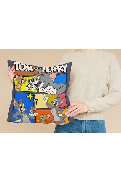 owl bag Τετράγωνο μαξιλάρι κολάζ Tom and Jerry ΘΗΚΗ