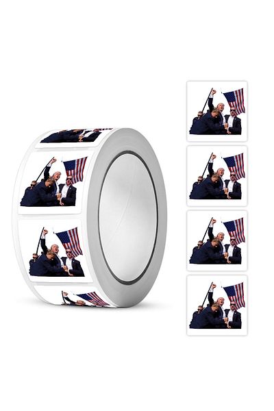 Choice Trump 500pcs/roll Donald Trump 2024 Keep Fighting Stickers 2.0cm/0.78in Diy Gift Seal Labels Self Ad
