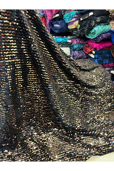 KumaşEvi Pullu Velvet Fabric