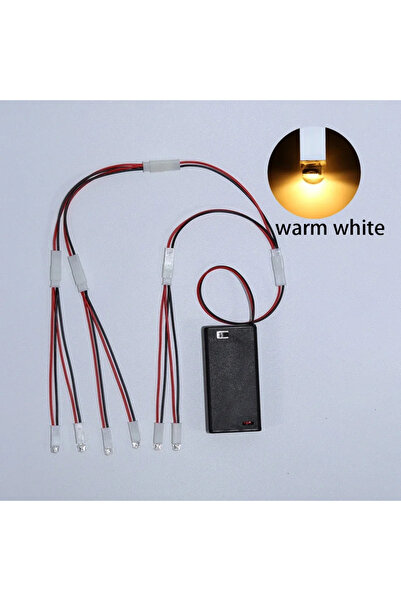 Choice ستة مصابيح LED بيضاء دافئة جديدة، مصباح ليلي صغير، رقم 5، يعمل بالبطار...